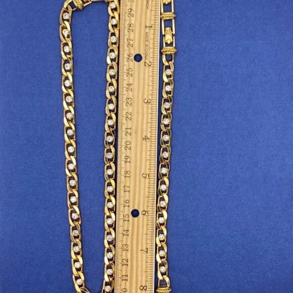 Camrose & Kross JBK Jacqueline Kennedy Gold-Tone Crystal Link Necklace&Bracelet - Picture 10 of 10